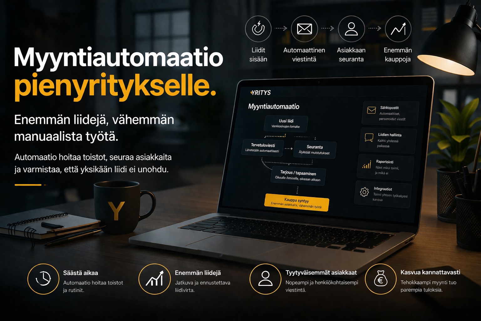 Räätälöity sovellus yhdistämässä asiakkuudet, kirjaukset ja laskutuksen yhteen näkymään
